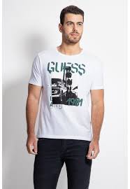 Camiseta Silk Sta Monica Guess Branco