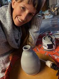 Step 1- wedging clay Before I start any piece I weight my clay, and wedge  it. Yes, it kinda looks like kneading bread dough. This gets all the air  bubbles out of