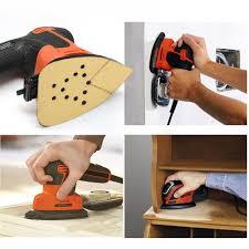 Black And Decker Mouse Sander Pads Size Sanding Sheets By Lotfancy 60 80 120 150 220 Grit Sandpaper Assortment 12 Holes Hook And Loop Mouse Detail Palm Sand Woodworking Tools Black Decker Sandpaper