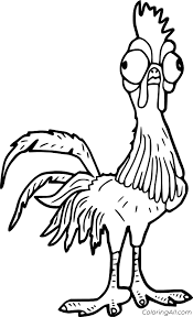 Coloring pages for children : Funny Heihei The Rooster Coloring Page Coloringall