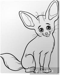 With different species of foxes, you have a lot of choices for fox coloring sheet. Fennec Fox Animal Coloring Page Canvas Print Pixers We Live To Change