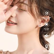 Hoa Tai Nữ Hình Tuần Lộc Đính Đá Cao Cấp Viên Chủ 6Li3 (chốt đẩy)