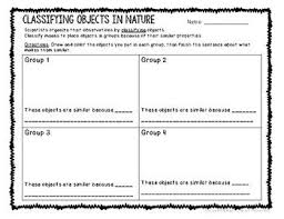 Classifying Objects Nature Hunt And Lesson 2nd Grade Ngss Ps1 1 Walking In Nature Lesson Science Lessons