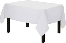 Amazon Com Gee Di Moda Square Tablecloth 52 X 52 Inch White Square Table Cloth For Square Or Round Tables In Square Tables Buffet Table Square Tablecloth