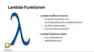 A lambda function is a small anonymous function. C Das Grosse Training Tutorial Was Sind Lambda Funktionen Video2brain Com Youtube
