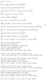 Say it with dead flowers in my wedding. Rolling Stones Dead Flowers Easy Guitar Songs Guitar Chords And Lyrics Ukulele Songs