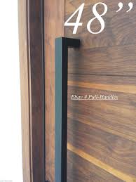 These are quite common in commercial applications like shops, malls and other public facilities but less so around residential areas and homes. Pull Handle Stainless Steel Square Black Entrance Entry Front Door 24 Inch Long 757965387713 Ebay In 2021 Front Door Handles Wood Front Doors Front Entry Doors
