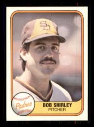 1981 BASEBALL 1981 Fleer Bob Shirley San Diego Padres #495 1