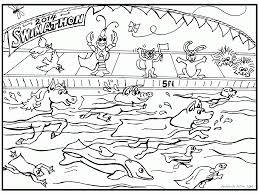 The action to swim is called swimming. Swimming Pool Coloring Pages For Kids And For Adults Coloring Home