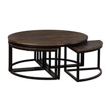 Hensley 5 Piece Coffee Table Set Nesting Coffee Tables Coffee Table Round Wood Coffee Table