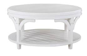 Boathouse Coastal Cottage White Wood Round Cocktail Table W Casters Round Wood Cocktail Table White Round Coffee Table Coffee Table