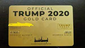 Other than you can show it and brag to other magats that you sent the self funding multi billionaire a donation of a minimum of $35 and in return they sent you that lovely plastic card painted gold with trumps name on it. Is The Trump Gold Card Real Youtube