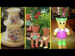 Beautiful Clay Flower Pot Stylish Pot Decor Ideas Beautiful Flower Pot Decoration Youtube Clay Flower Pots Flower Pot People Clay Pot Crafts