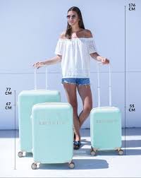 Fabulous Fifties Mango Cream Check In 24 Inch Cute Luggage Suit Cases Travel Cute Suitcases