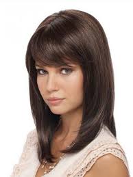 Frame your face with a vibrant shade of red paired with straight fringe for added boldness. Medium Length Straight Hairstyles With Side Bangs Folade