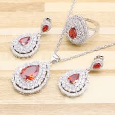 When you've removed all of the grime and tarnish, rinse the silver thoroughly. Jewelry Sets For Women Silver Colorcolor Color Red Cubic Zirconia Earrings Pendant Necklace Rings Free Gift Box Made In China Jewelry Sets Aliexpress