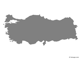 Grey Map Of Turkey Free Vector Maps Turkey Map Map Map Vector