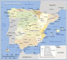 Map of basque country area hotels: Administrative Map Of Spain Nations Online Project