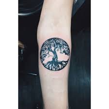 Classic Black Ink Tree Of Life Tattoo Design For Forearm Life Tattoos Tattoos Tree Tattoo Forearm