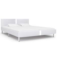 Wir verkaufen unser ikea malm bett 180x200 cm in wegen neuanschaffungen verschenken wir dieses bett, welches mit der zeit seine gebrauchspuren. Vidaxl Bettgestell Weiss Kunstleder 180x200 Cm Gitoparts