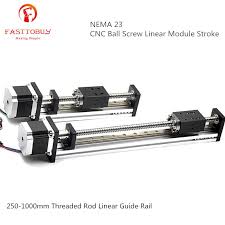 40mm Threaded Rod Linear Guide Rail Nema23 Stroke 250 1000mm Cnc Ball Screw Linear Module For 3d Printer Parts Robotic Arm Kit 3d P Impresion 3d Impresionismo
