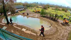 Large Natural Pond Creation - Start To Finish - Youtube