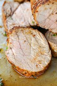 Pork tenderloin is low in fat, high in good quality of protein, and no carbs. Keto Pork Tenderloin 3 Simple Ingredients Easy Low Carb