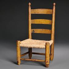 Yellow Painted Miniature Slat Back Chair Chairs For Sale Chair Childrens Chairs