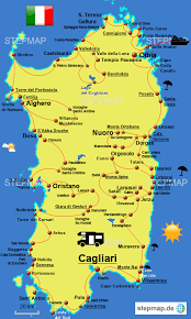 Du kan vandra i porto contes naturpark, spela golf, göra en dagstur med båt till grannön korsika eller segla katamaran. Stepmap Sardinien Detailkarte Landkarte Fur Italien