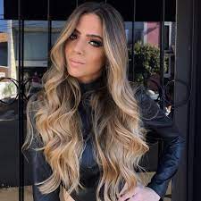 Vesunny Double Weft Halo Hair Extensions Color 4 Dark Brown Fading To 10 Golden Brown Mixed 16 Go Tape In Hair Extensions Hair Extensions Best Balayage Hair