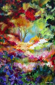 Forest Floral Landscape By Elaine Cory Art Art Painting Painting