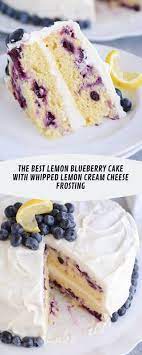 The Best Lemon Blueberry Cake With Whipped Lemon Cream Cheese Frosting Blueberry Lemon Cake Blueberry Cake Recipes Lemon Cake Recipe