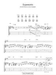 Supersonic By Oasis Guitar Tab Guitar Instructor