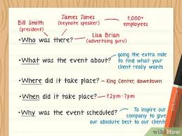 3 look at this example of a newspaper report christopher brodie is this morning celebrating his 5 strategies for a news report look closely at the picture and the headline. How To Write An Event Report Wikihow