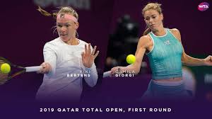 In birmingham, great britain.when the match starts, you will be able to follow giorgi c. Kiki Bertens Vs Camila Giorgi 2019 Qatar Total Open First Round Wta Highlights Youtube