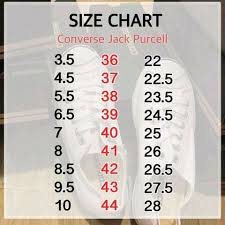 Inexpensive Size Chart Converse Jack Purcell 2a47f C7bb9