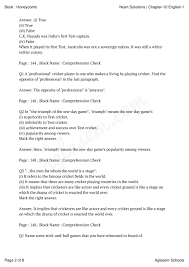 Dear daniel, if you'd like to improve your english, one thing you can do is to build up your vocabulary. Ncert Solutions For Class 7 English Chapter 10 The Story Of Cricket Aglasem Schools
