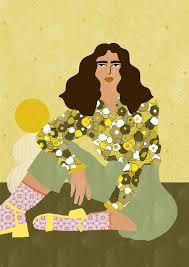 Flower Power Art Print By Alja Horvat X Small Flower Power Art Art Retro Wall Art