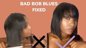 NOW SHE CUTE ! HOW TO FIX A UGLY BOB FEAT. FASHION PLUS AMAZON HAIR  #SHORTBANGBOBWIG