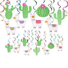 Easle attached, easy to assemble, use immediately. 32pcs Llama Cactus Hanging Swirl Decorations Llama Themed Classroom Birthday Party Indoor Home Decors Alpaca Cactus Party Succulent Party Ceiling Supplies Buy Online In Aruba At Aruba Desertcart Com Productid 102486120