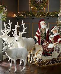 Frontgate christmas decorations reindeers drawings. Hansa Animated White Deer Frontgate Pepparkakshus