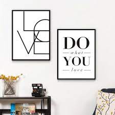 Do What You Love Minimalist Words Of Love Bold Poster Canvas Wall Art Love Wall Art Giraffe Wall Art Word Wall Art