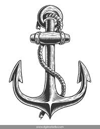 Monochrome Nautical Anchor With Rope In Vintage Style Click To The Link To Find More Nautical Emblems And Bad Rope Tattoo Anchor Tattoos Anchor Tattoo Design