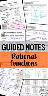 Rational Functions Unit Rational Function Algebra Free Math Lessons