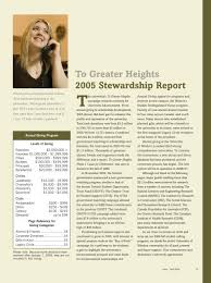 To Greater Heights 2005 Stewardship Report