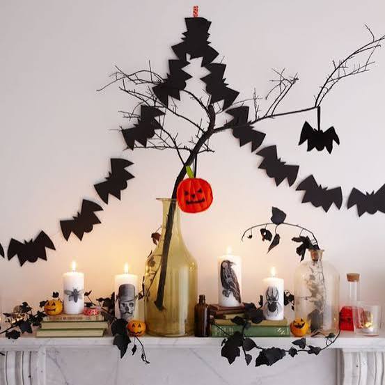 DIY bat decorations: How to make a bat garland for Halloween