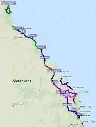 Cairns Bike Path Map Cycle Tour From Brisbane To Cairns, Queensland. Bruce Highway