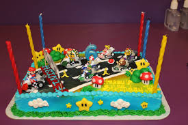 My son is a huge fan of mario and luigi. Mario Kart Birthday Cake 7th Birthday Cakes Super Mario Cake Birthday Party Cake