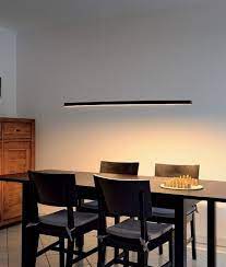 Bamboo Steel Slim Linear Led Pendant Dining Room Pendant Pendant Lighting Dining Room Dining Room Light Fixtures