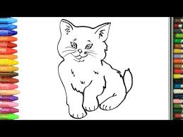 Sevimli Kedi Nasil Cizilir Ve Boyanir Cizelim Boyayalim Youtube